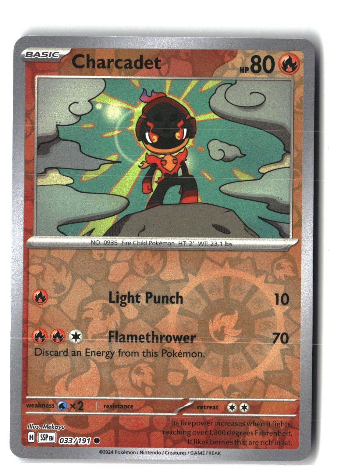 Charcadet Reverse Holofoil NM (Surging Sparks 033/191)