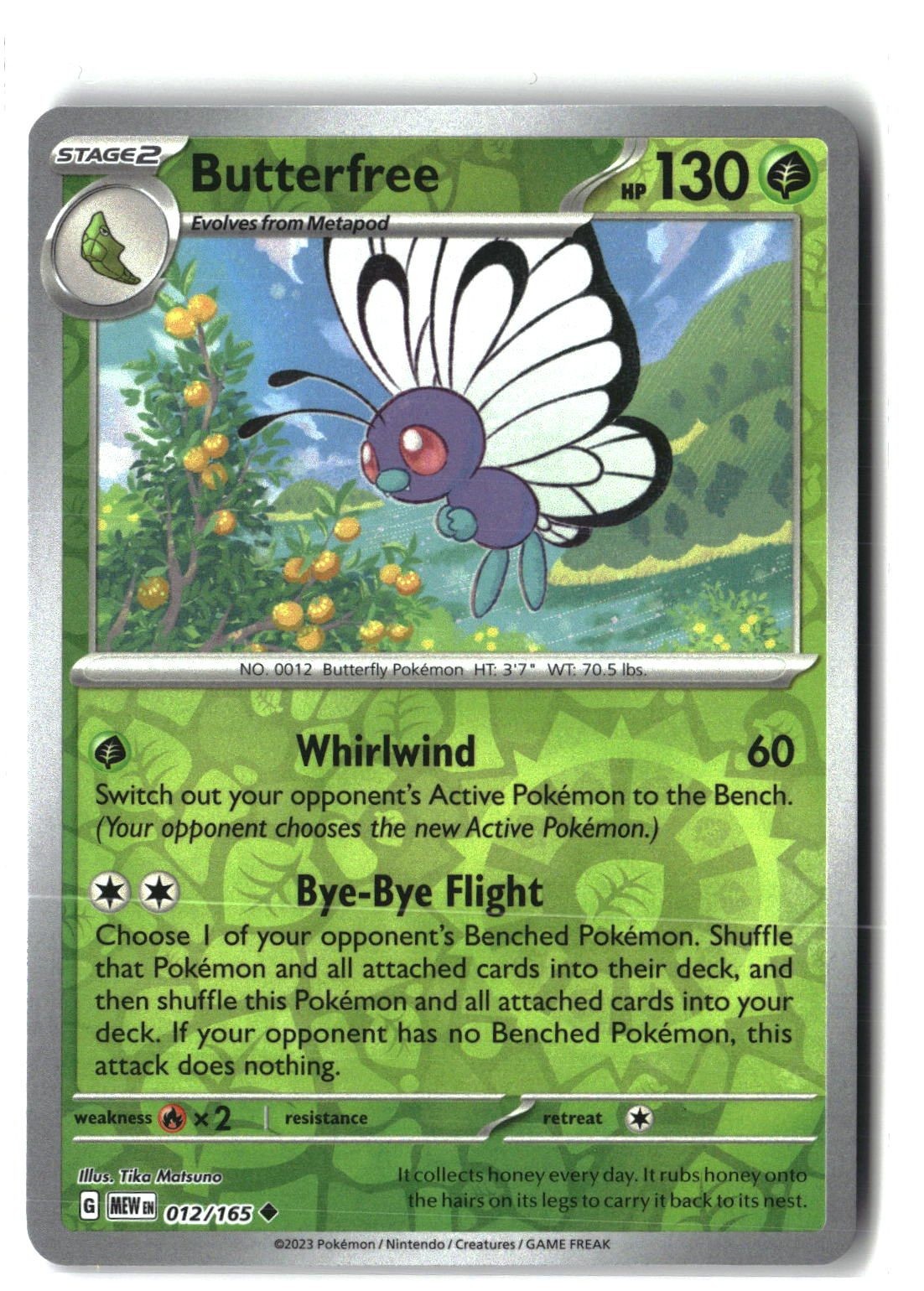 Butterfree Reverse Holofoil NM (SV: Scarlet & Violet 151 012/165)