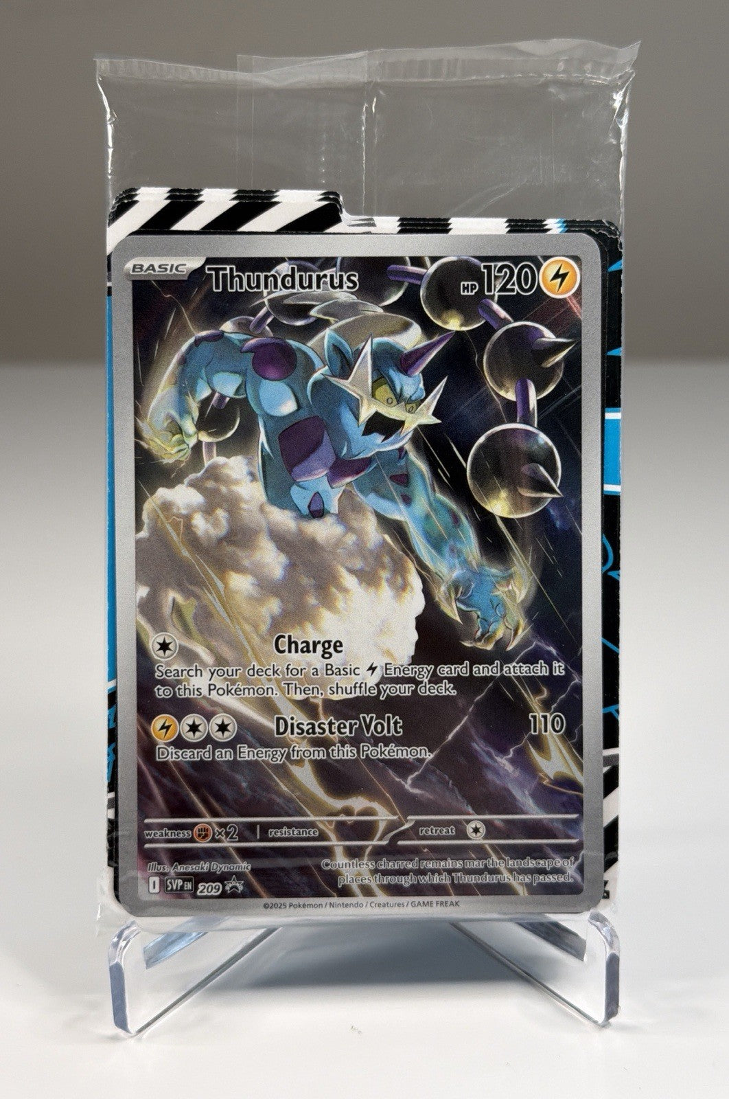 Thundurus #209 Black Star Promo SEALED - Pokemon Scarlet & Violet Black Bolt ETB