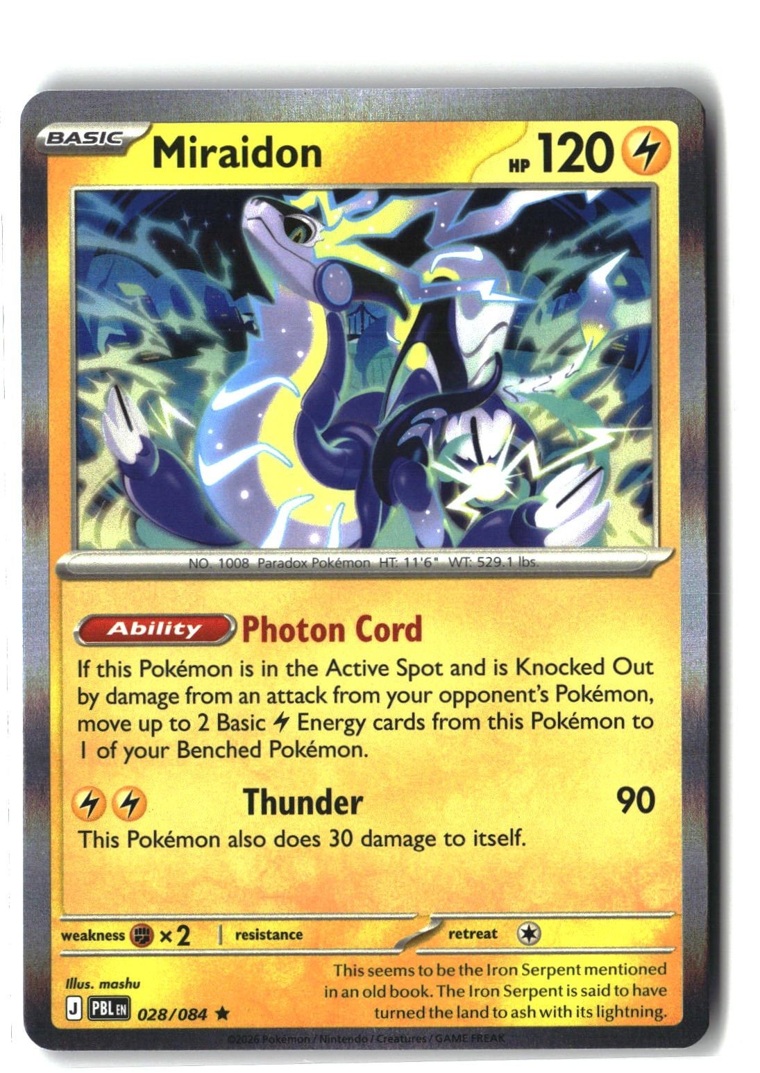 Miraidon Holofoil NM (Pitch Black 028/084)