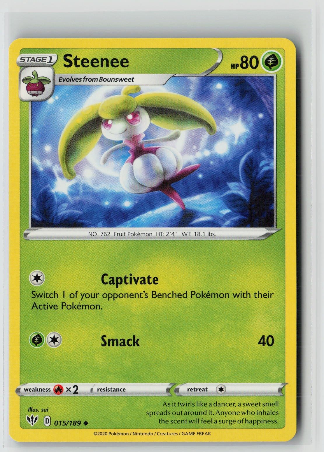 Steenee (SWSH03: Darkness Ablaze 015/189) NM