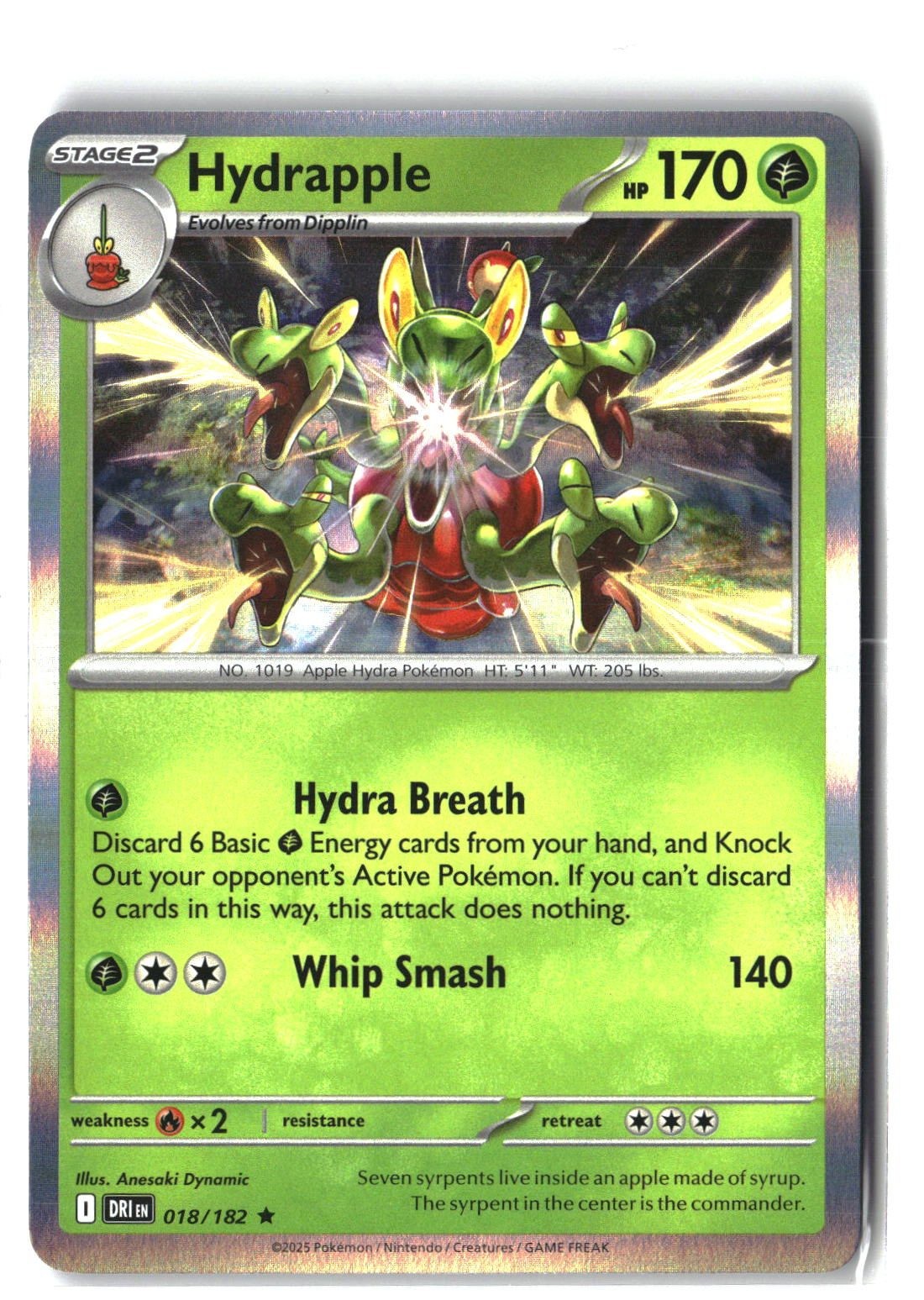 Hydrapple Holofoil NM (Destined Rivals 018/182)