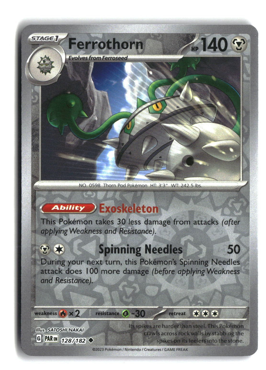 Ferrothorn Reverse Holofoil NM (Paradox Rift 128/182)