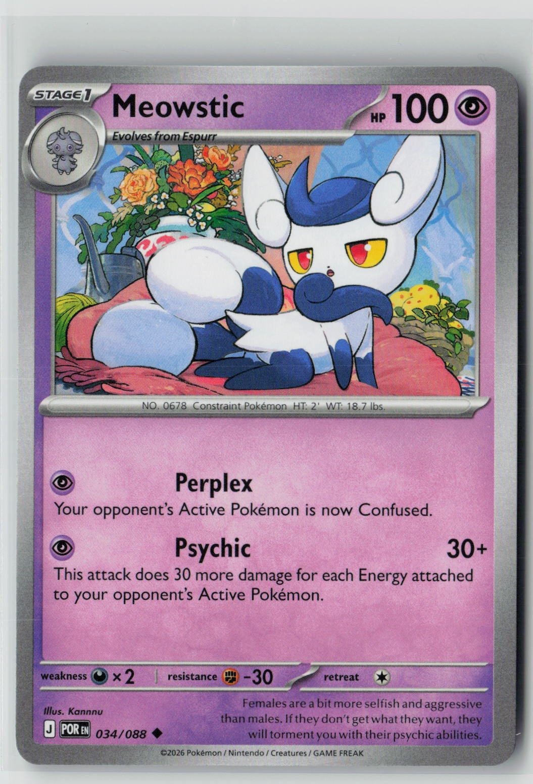 Meowstic (Perfect Order 034/088) NM