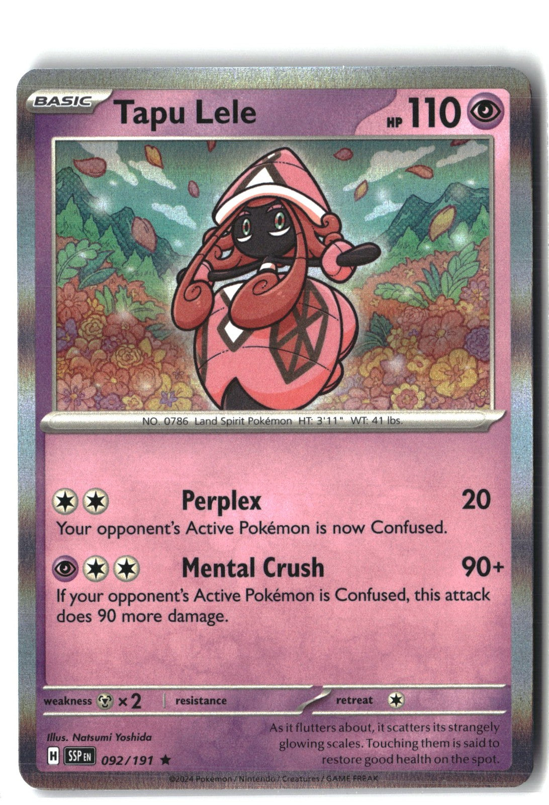 Tapu Lele Holofoil NM (Surging Sparks 092/191)