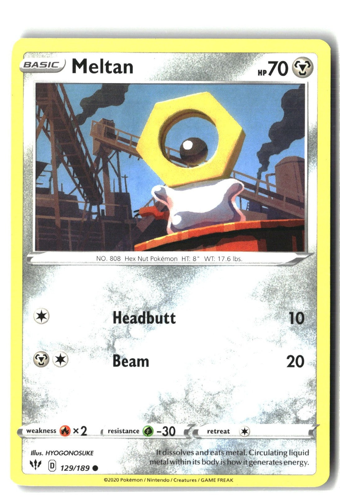 Meltan (SWSH03: Darkness Ablaze 129/189) NM