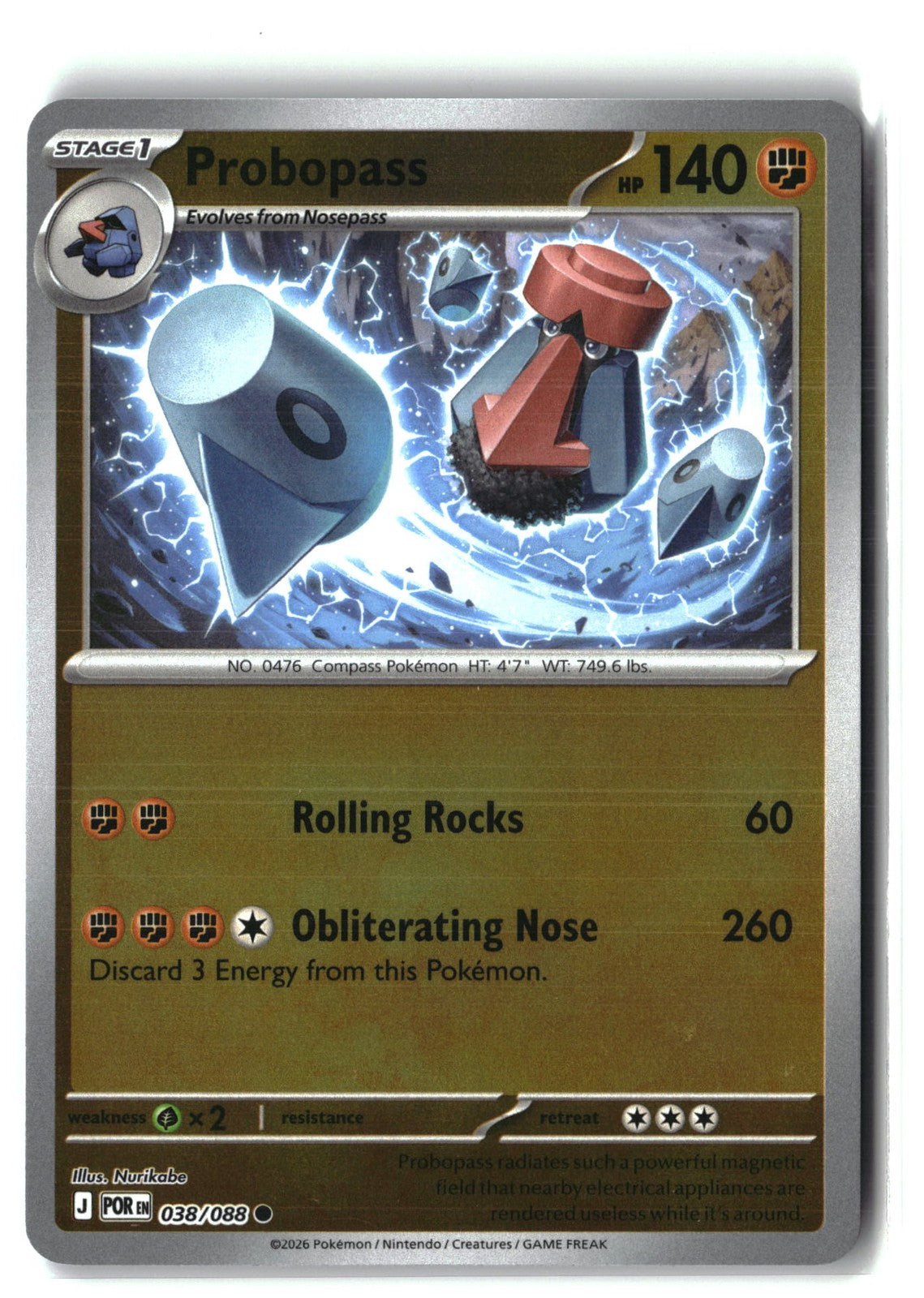 Probopass Reverse Holofoil NM (Perfect Order 038/088)