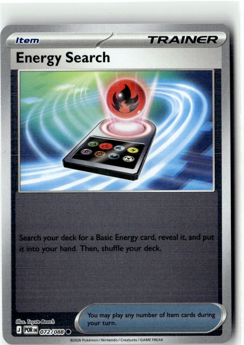 Energy Search Reverse Holofoil NM (Perfect Order 072/088)