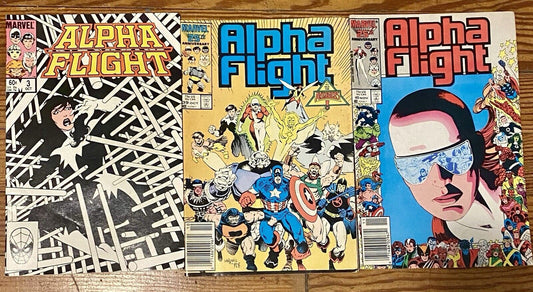 Marvel Alpha Flight Comic Book Lot Of 3, Issues 3, 39 & 40