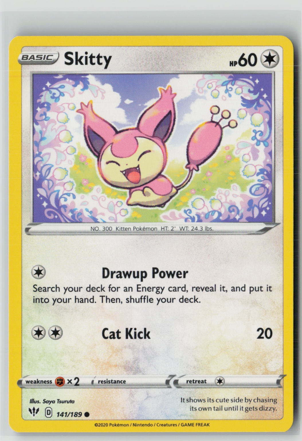 Skitty (SWSH03: Darkness Ablaze 141/189) NM