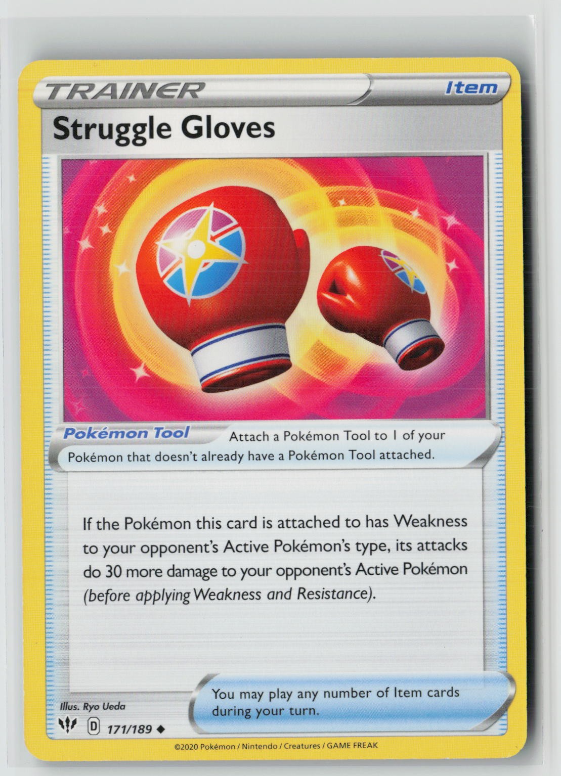 Struggle Gloves (SWSH03: Darkness Ablaze 171/189) NM