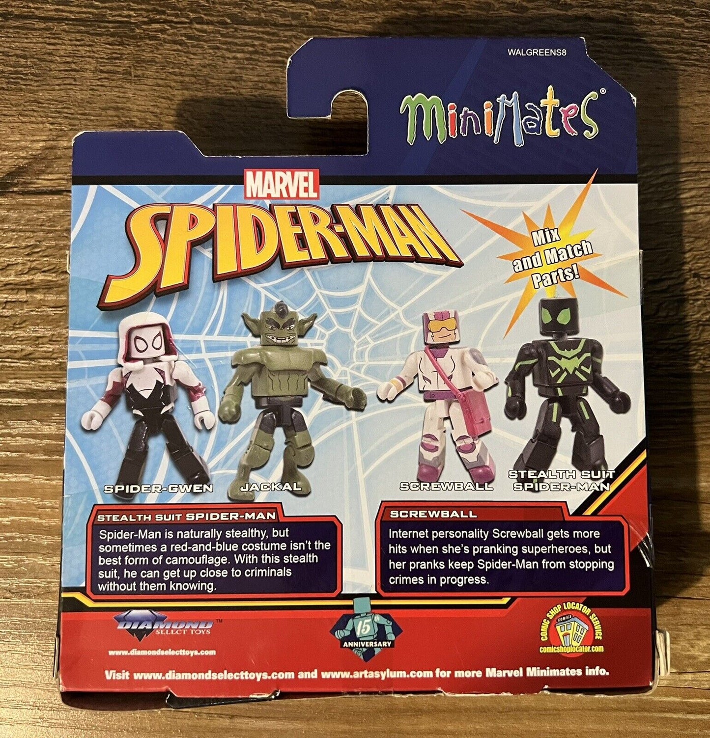 Minimates Stealth Suit Spider-Man & Screwball Marvel Walgreens Exclusive