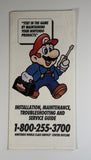 Nintendo NES NWC Service Center Brochure Pamphlet Mario Repair 1991 RARE