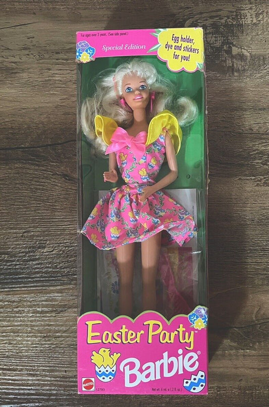 Vintage Easter Party Barbie Special Edition 1994 12793Pink Easter Dress Open Box