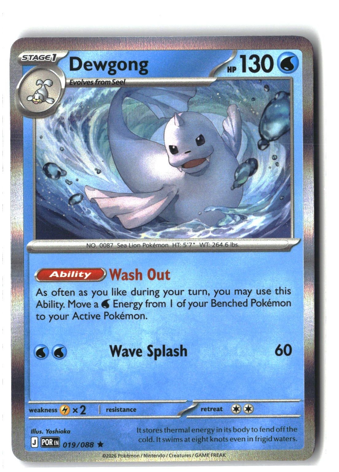 Dewgong Holofoil NM (Perfect Order 019/088)