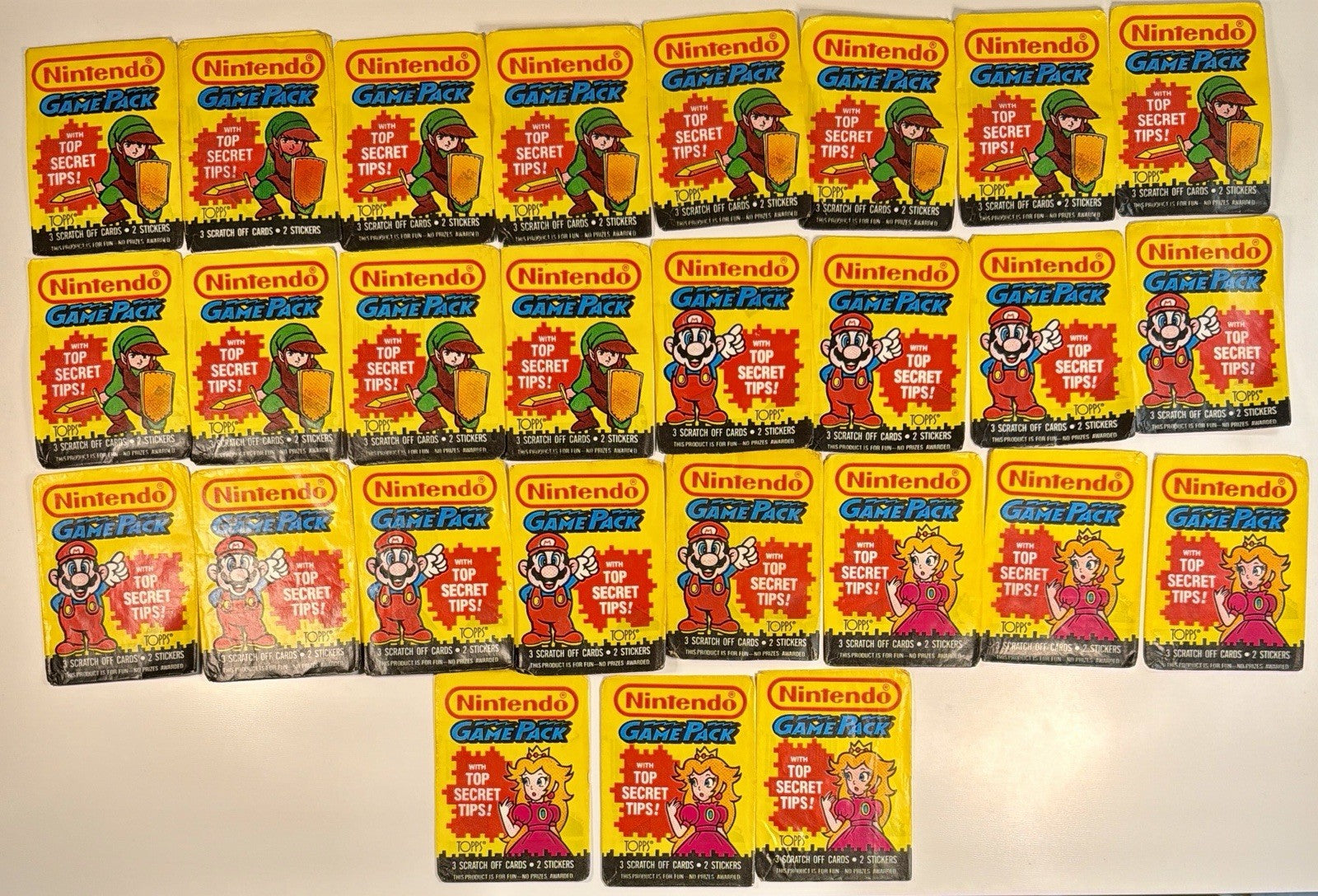 1989 Topps Nitendo Game Pack Wax pack Bundle Lot - WAX PACK CASING ONLY NO CARDS