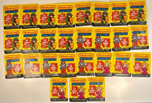 1989 Topps Nitendo Game Pack Wax pack Bundle Lot - WAX PACK CASING ONLY NO CARDS