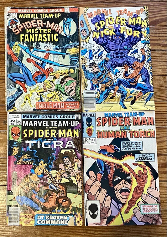 Marvel Team Up 17 67 139 147 Bundle Lot All Feature Spider—man