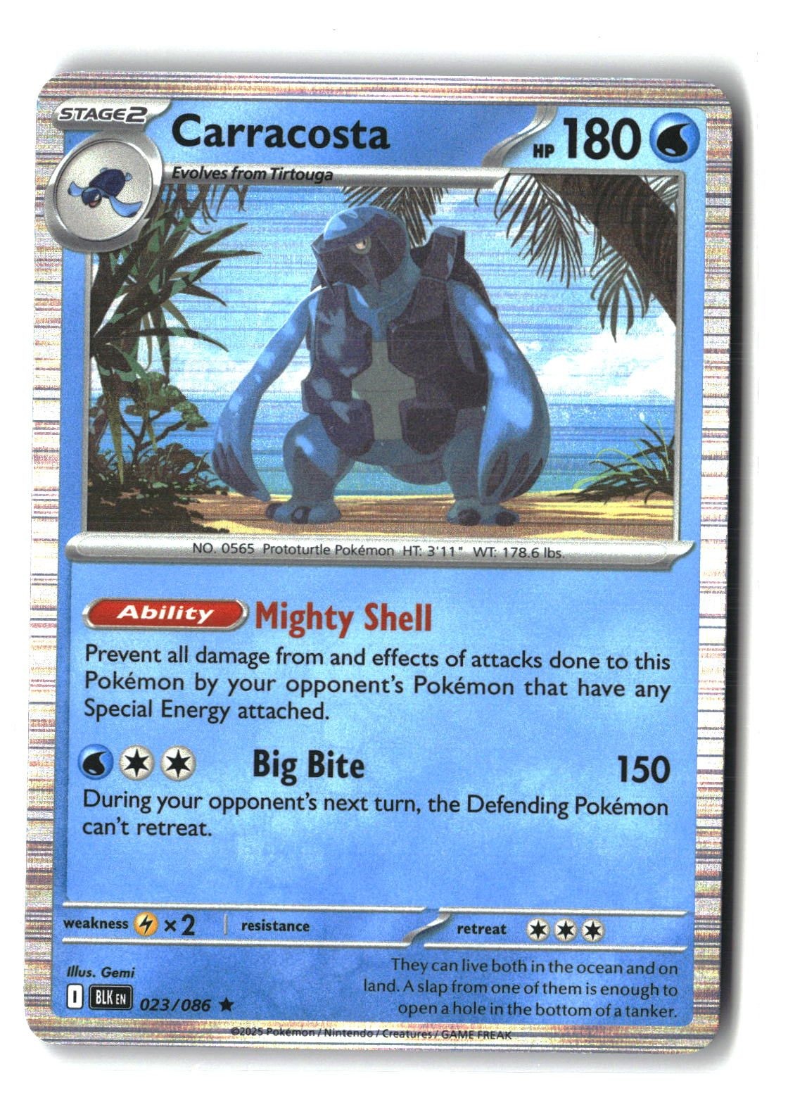 Carracosta Holofoil NM (SV: Black Bolt 023/086)