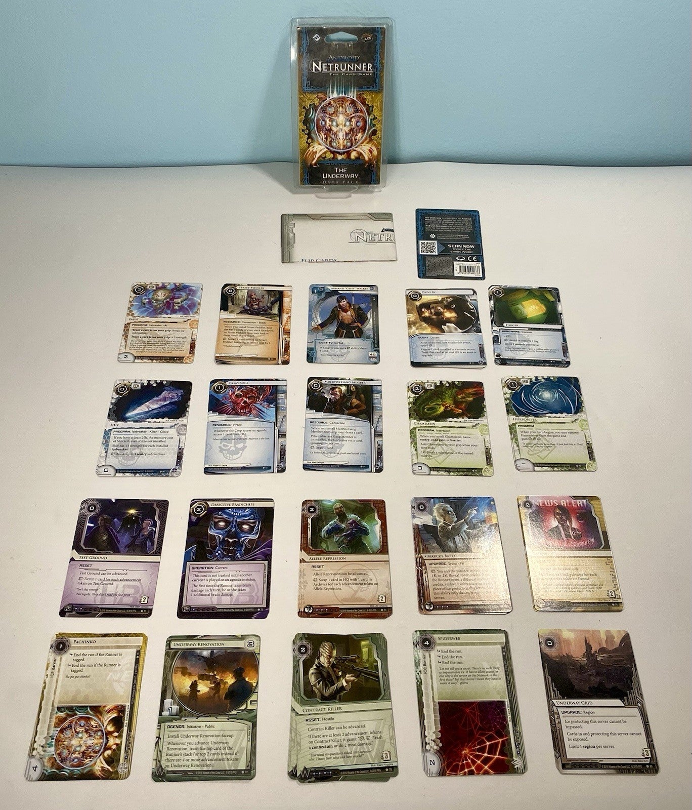 The Underway SanSan Cycle Android Netrunner Data Pack Fantasy Flight LCG Fullset