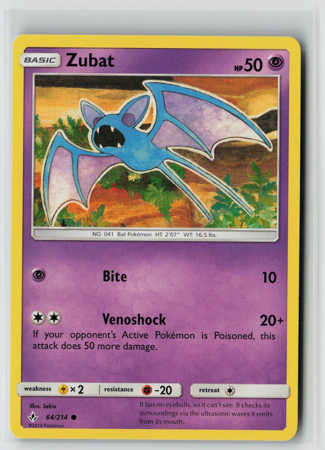 Zubat (SM - Unbroken Bonds 64/214) NM