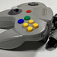 Official OEM Nintendo 64 N64 Controller (NUS-005) Gray Grey Tight Stick Tested