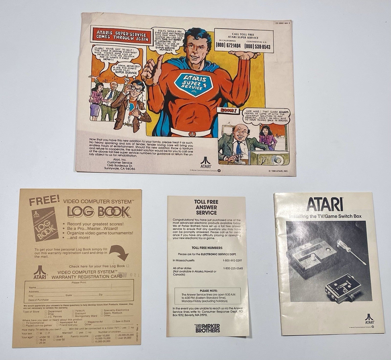 Atari 2600 Console CIB W/ Joysticks, Paddles, Manual, Combat Game & More! Tested