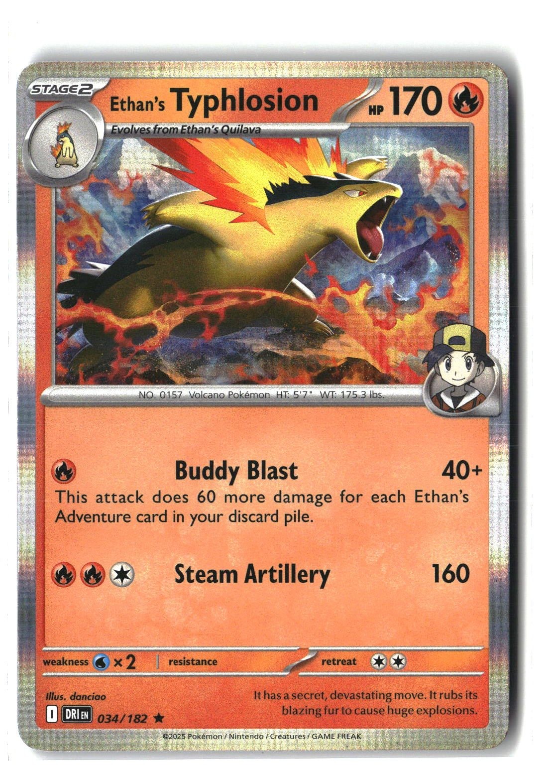 Ethan's Typhlosion Holofoil NM (Destined Rivals 034/182)