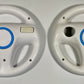 2X Official Nintendo Wii Steering Wheel Mario Kart OEM White RVL-024 Lot of 2