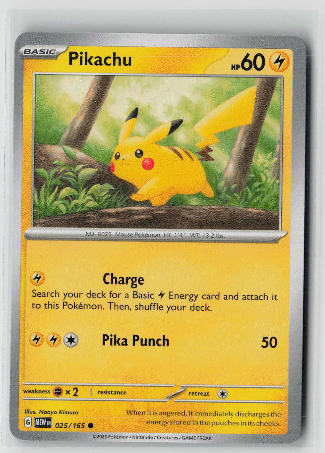 Pikachu (SV: Scarlet & Violet 151 025/165) NM