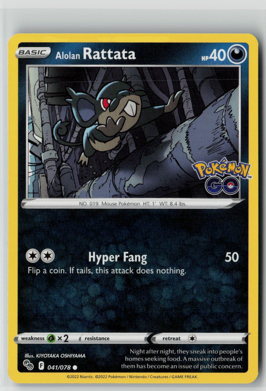 Alolan Rattata (Pokemon GO 041/078) NM