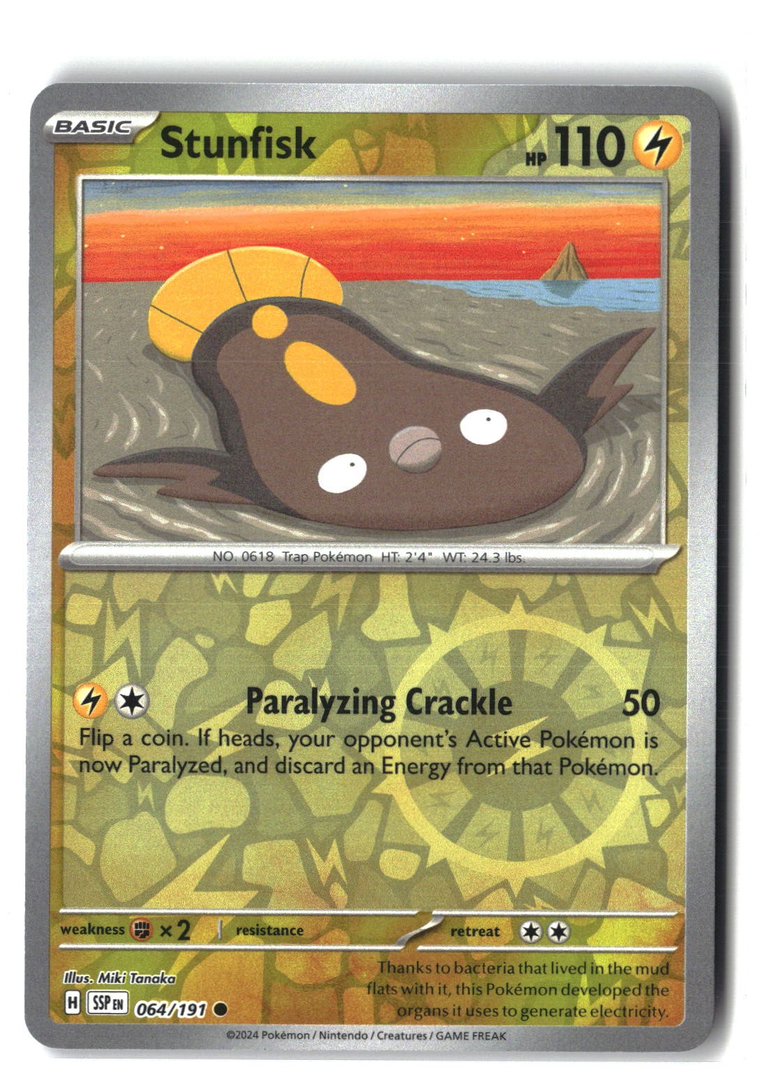 Stunfisk Reverse Holofoil NM (Surging Sparks 064/191)