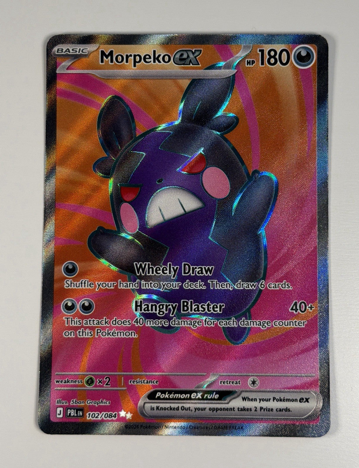 Morpeko ex - Holo Ultra Rare ME05: Pitch Black 102/084  Pokémon TCG LP/NM