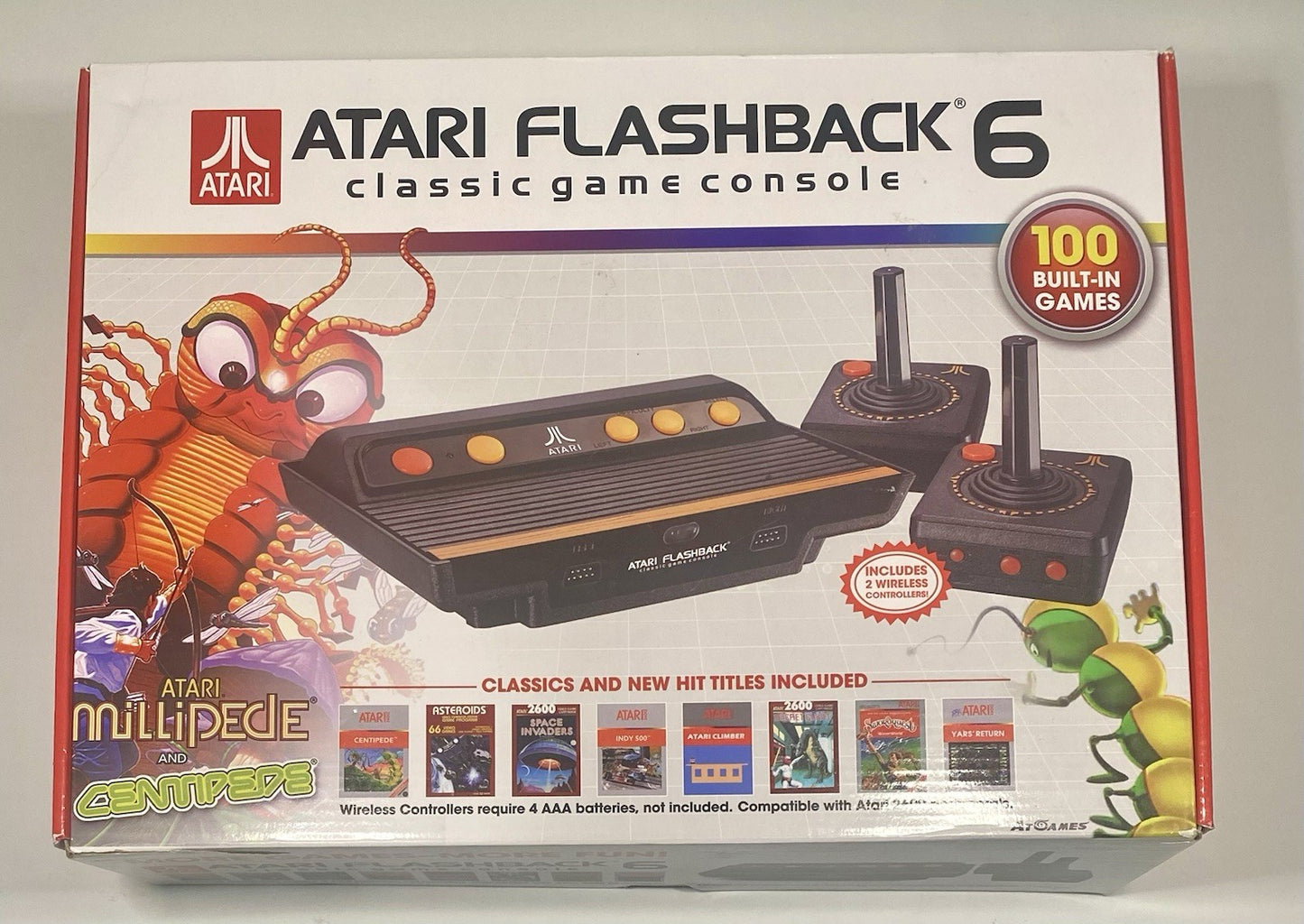 Atari Flashback 6 Classic Game System w/ 100 Built-in Games Read Description