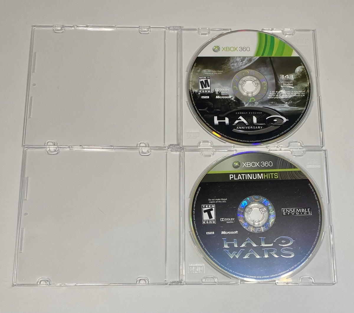 Halo Combat Evolved Anniversary & Halo Wars Bundle Xbox 360 Discs Only Tested