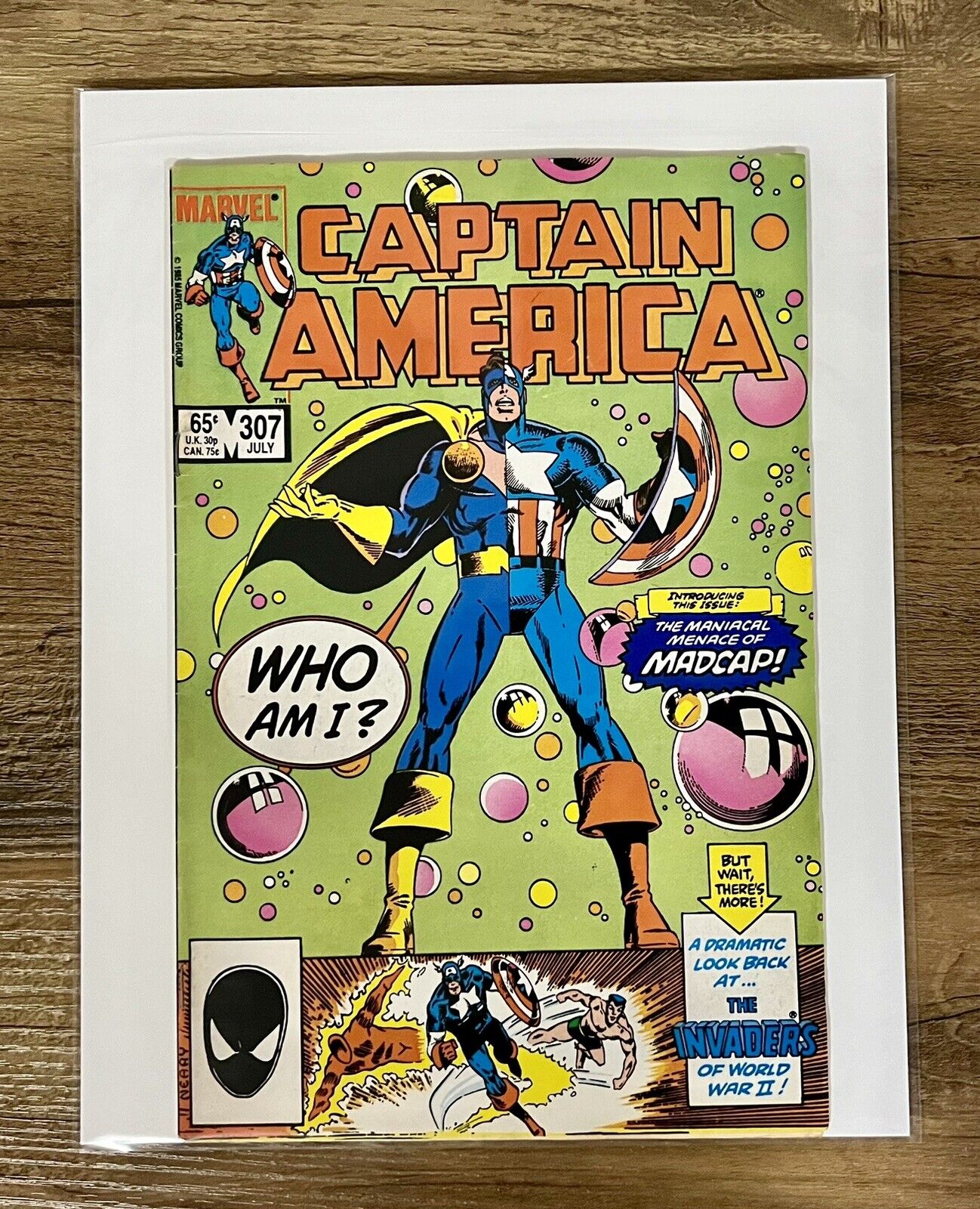 Captain America  307 Newsstand Variant 1st Madcap VF+ Marvel Comics 1985