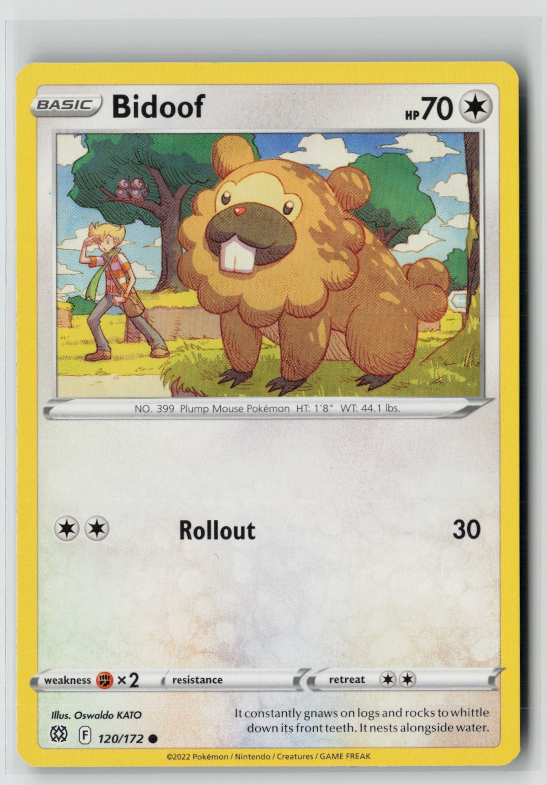 Bidoof (SWSH09: Brilliant Stars 120/172) NM