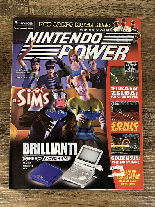 Nintendo Power Magazine Volume 166 The Sims w/ Def Jam Poster