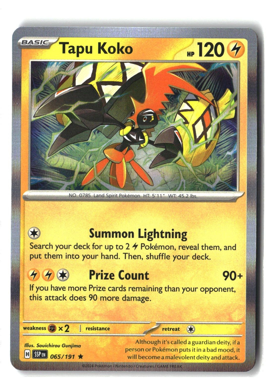 Tapu Koko Holofoil NM (Surging Sparks 065/191)