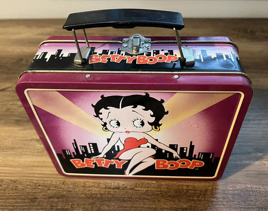 Vintage 1999 Betty Boop Metal Tin Lunch Box By King Features Syndicate, Inc.