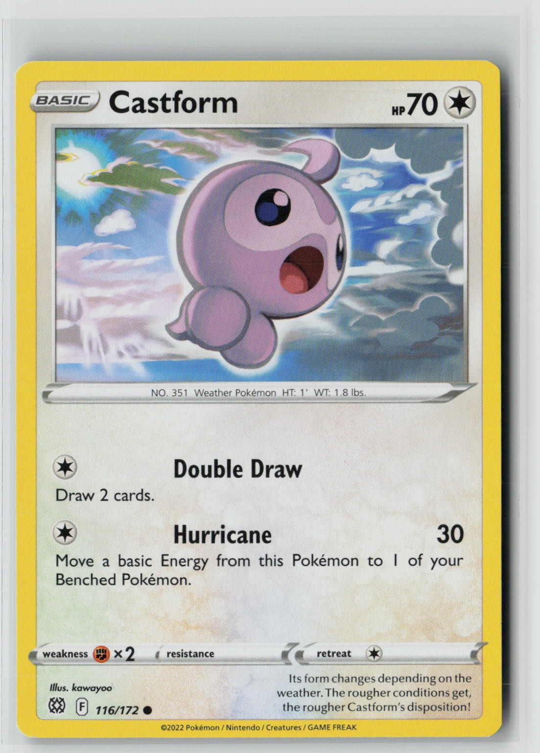 Castform (SWSH09: Brilliant Stars 116/172) NM