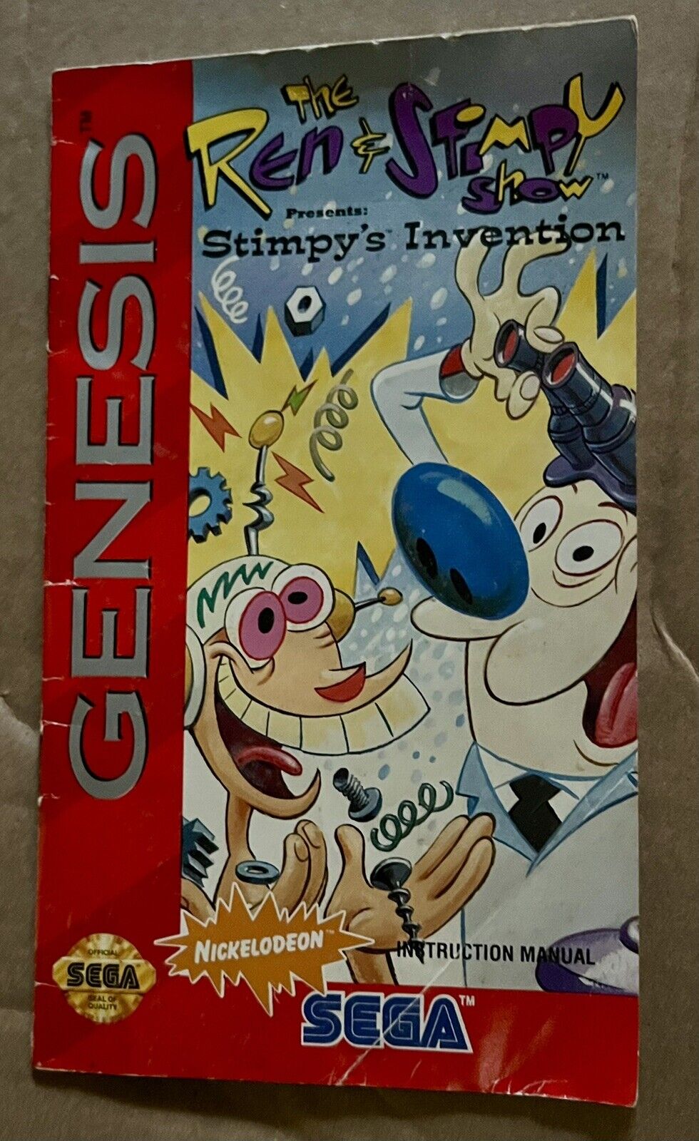 Ren & Stimpy: Stimpy's Invention (Sega Genesis, 1993), CIB With Manual, Tested