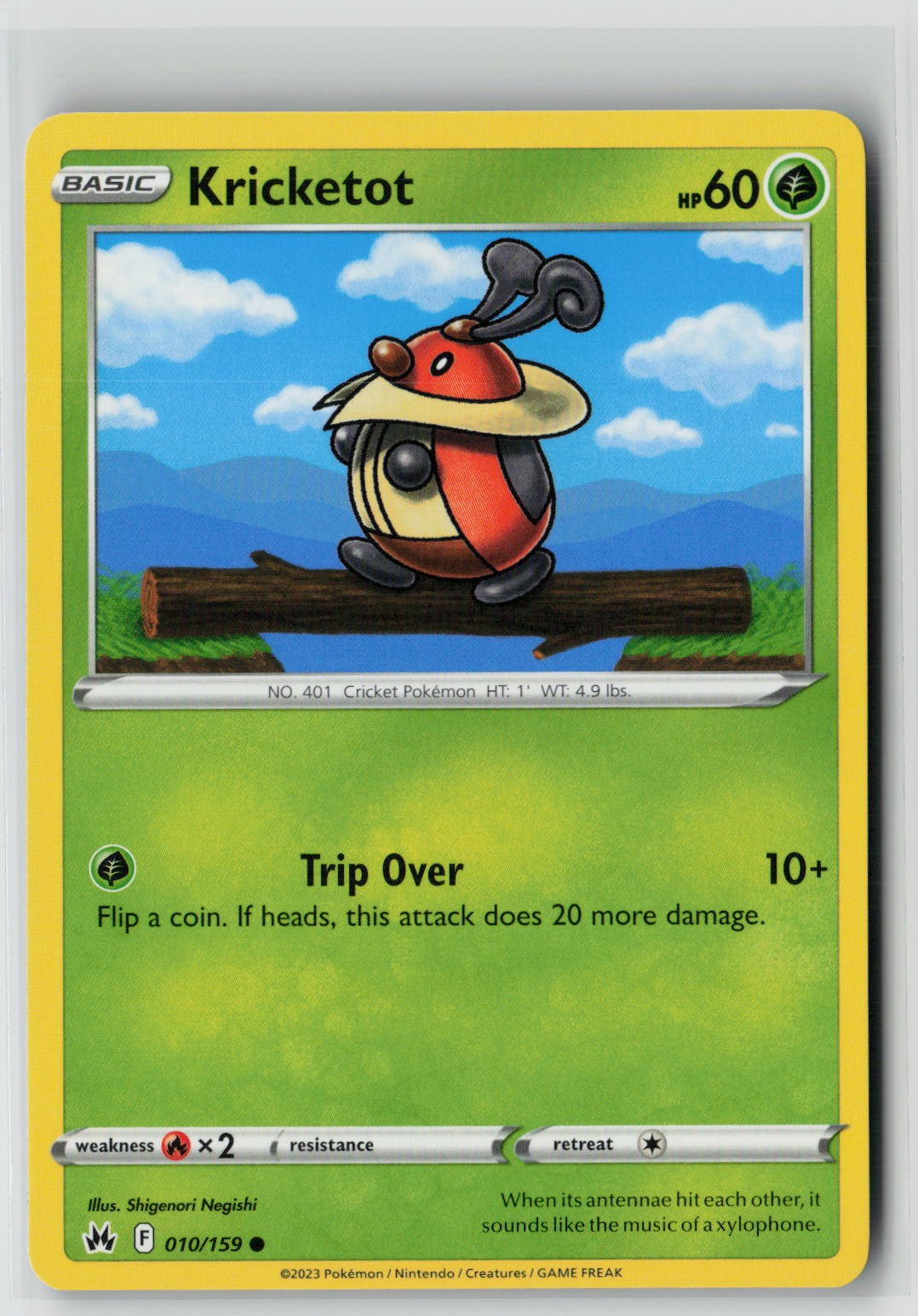 Kricketot (SWSH: Crown Zenith 010/159) NM