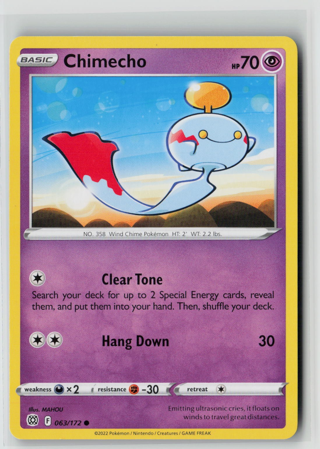 Chimecho (SWSH09: Brilliant Stars 063/172) NM