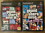 Grand Theft Auto III & Vice City Bundle | PlayStation 2 (PS2), W/ Manuals Tested