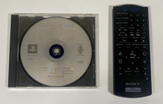 Sony PS2 DVD Remote Control & DVD Player Disc. No Dongle. DVD Tested & Works