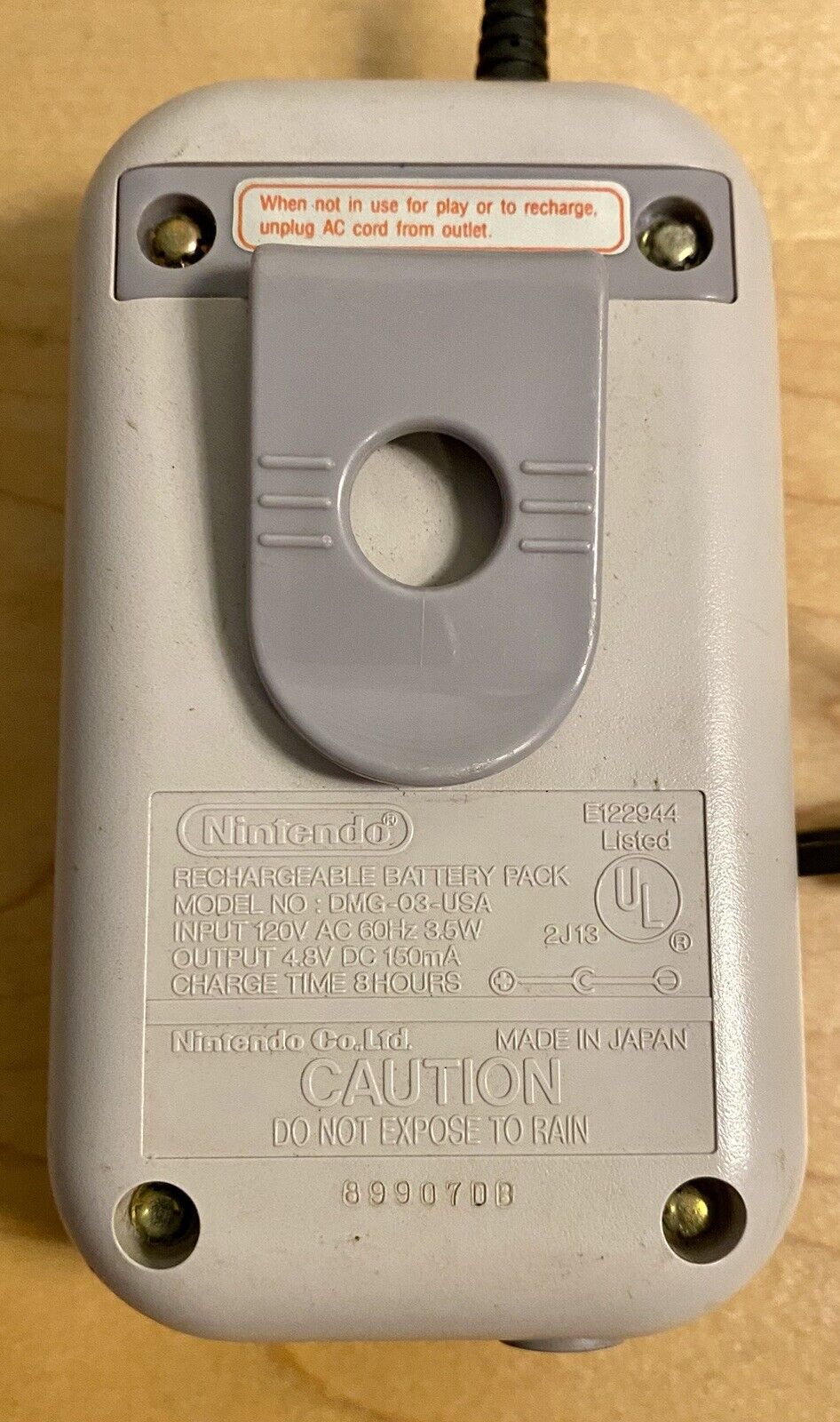 Nintendo Game Boy AC Adapter Power Rechargeable Battery Pack Original DMG-03