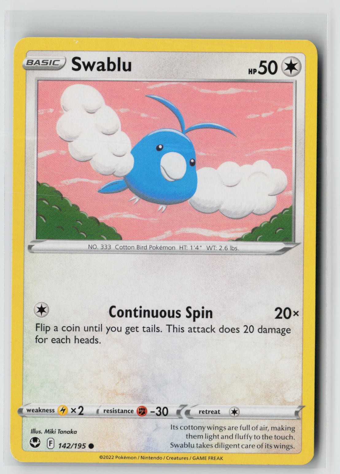 Swablu (SWSH12: Silver Tempest 142/195) NM