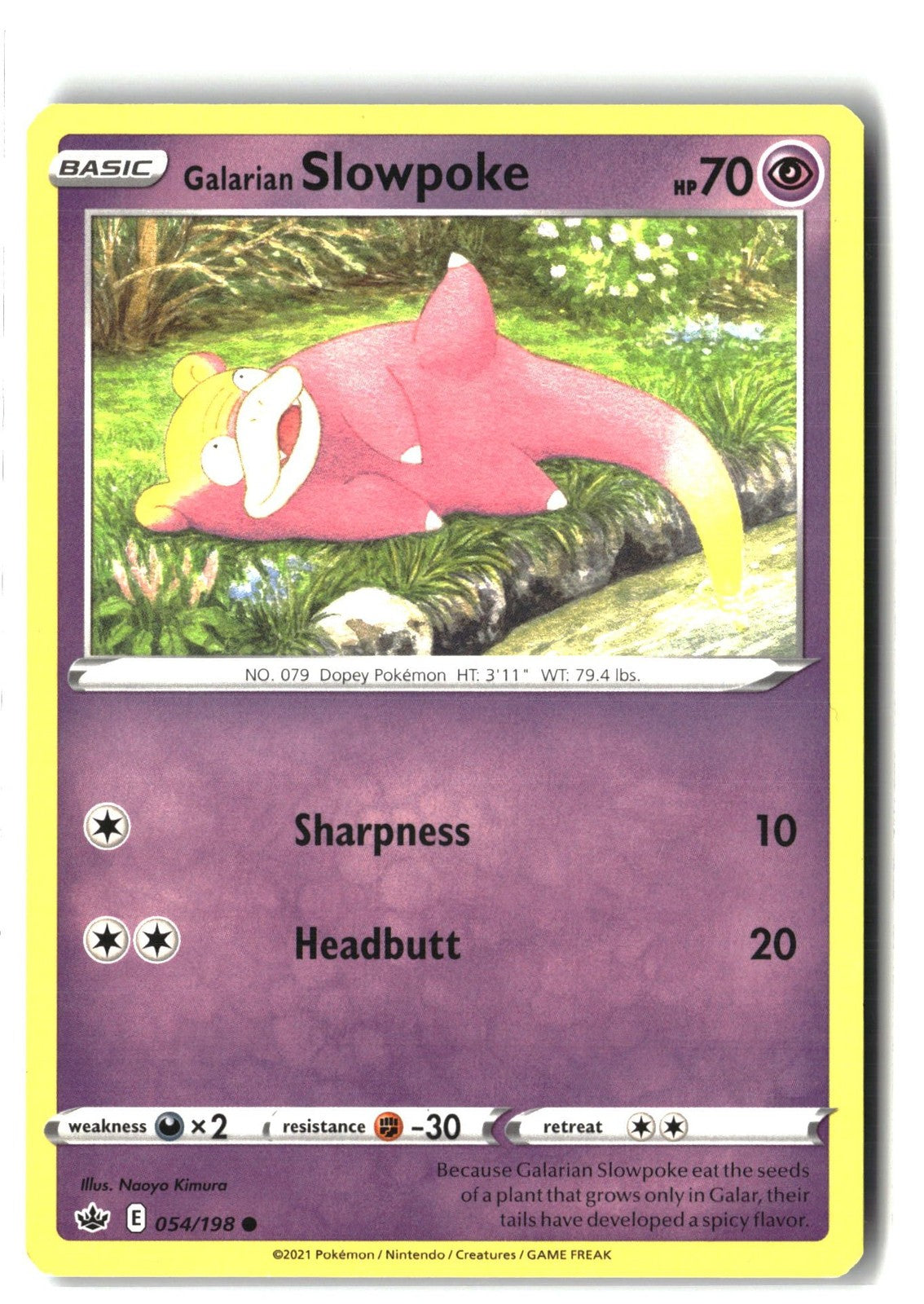 Galarian Slowpoke (SWSH06: Chilling Reign 054/198) NM