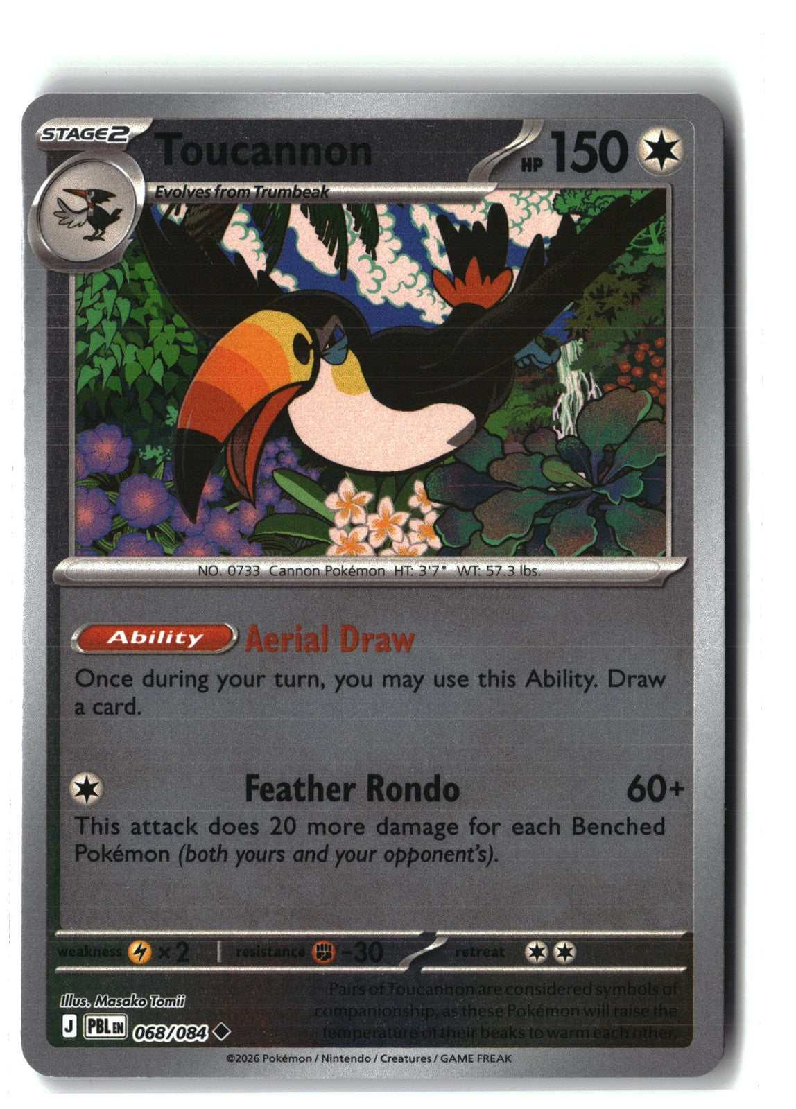 Toucannon Reverse Holofoil NM (Pitch Black 068/084)